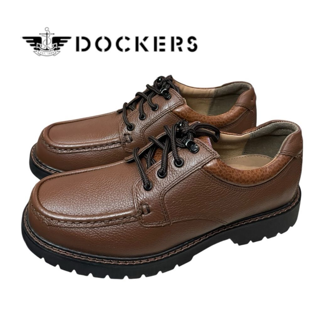 New DOCKERS Glacier Men's Oxford Brown Lace Shoes 8.5M